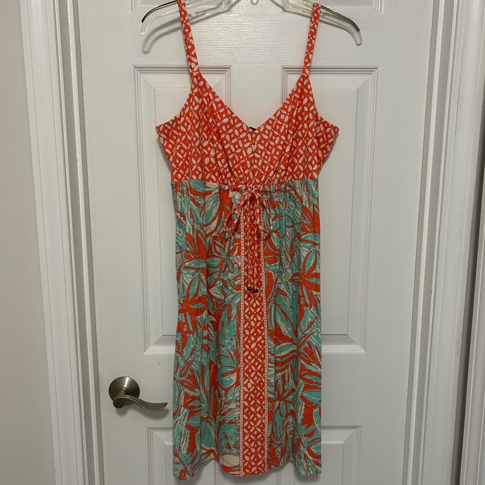 Tommy Bahama Sz L Tropical Print Sleeveless Dress